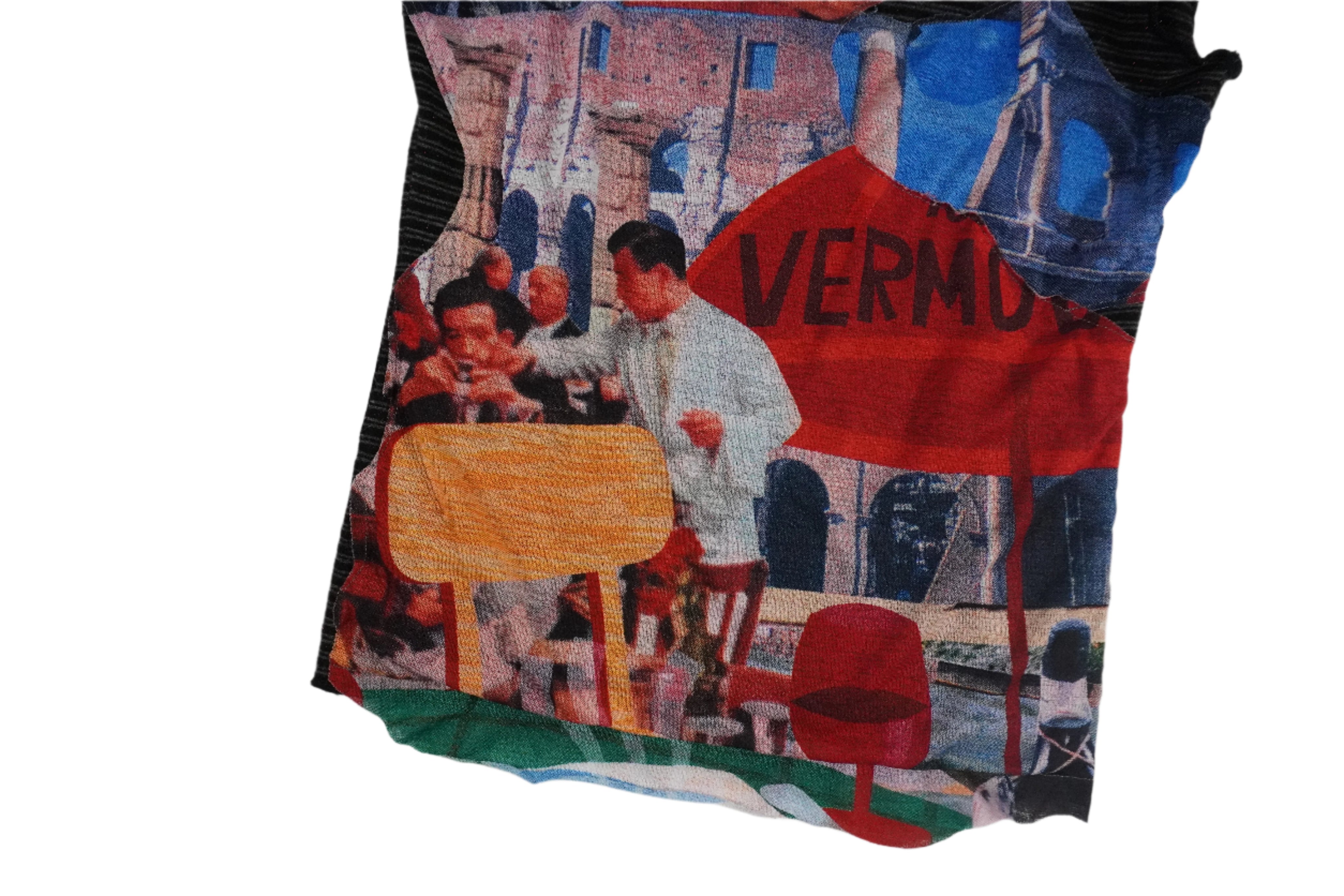 Custo Barcelona muscle shirt with patchwork detail (S)