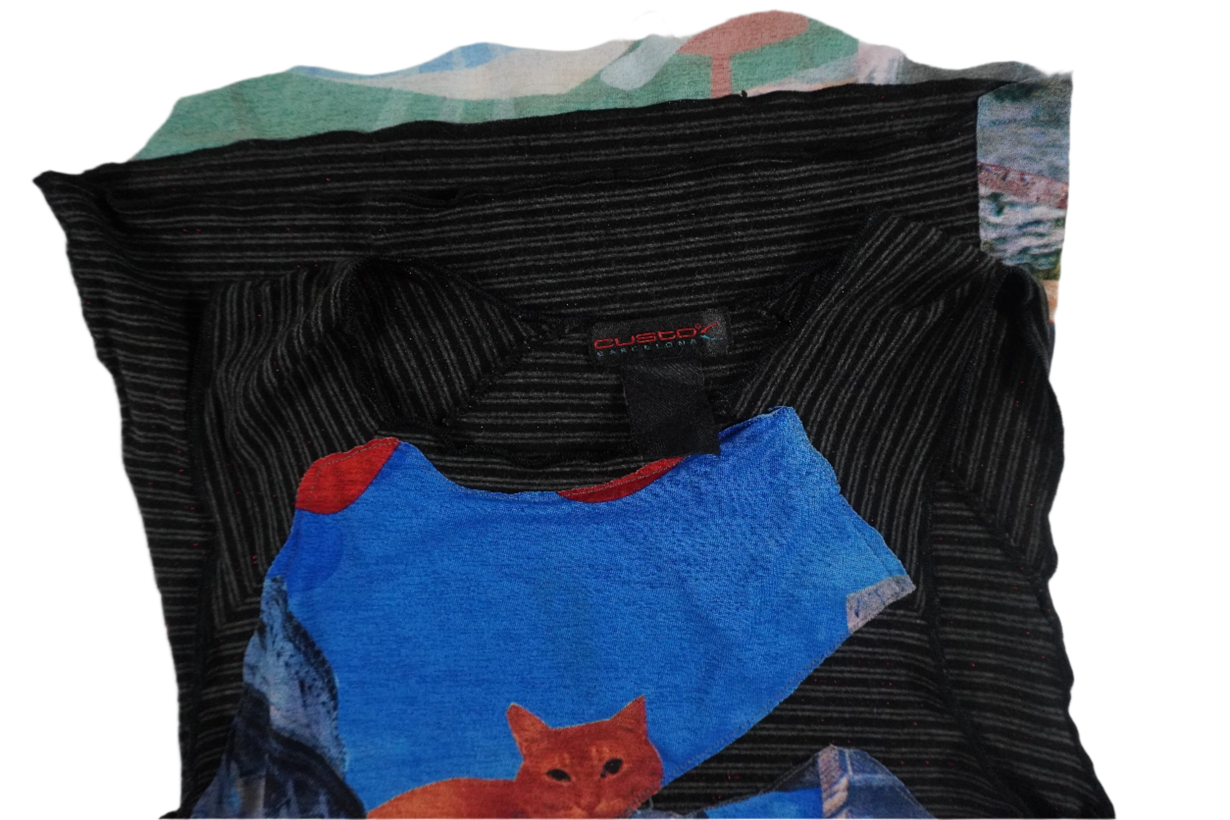 Custo Barcelona muscle shirt with patchwork detail (S)