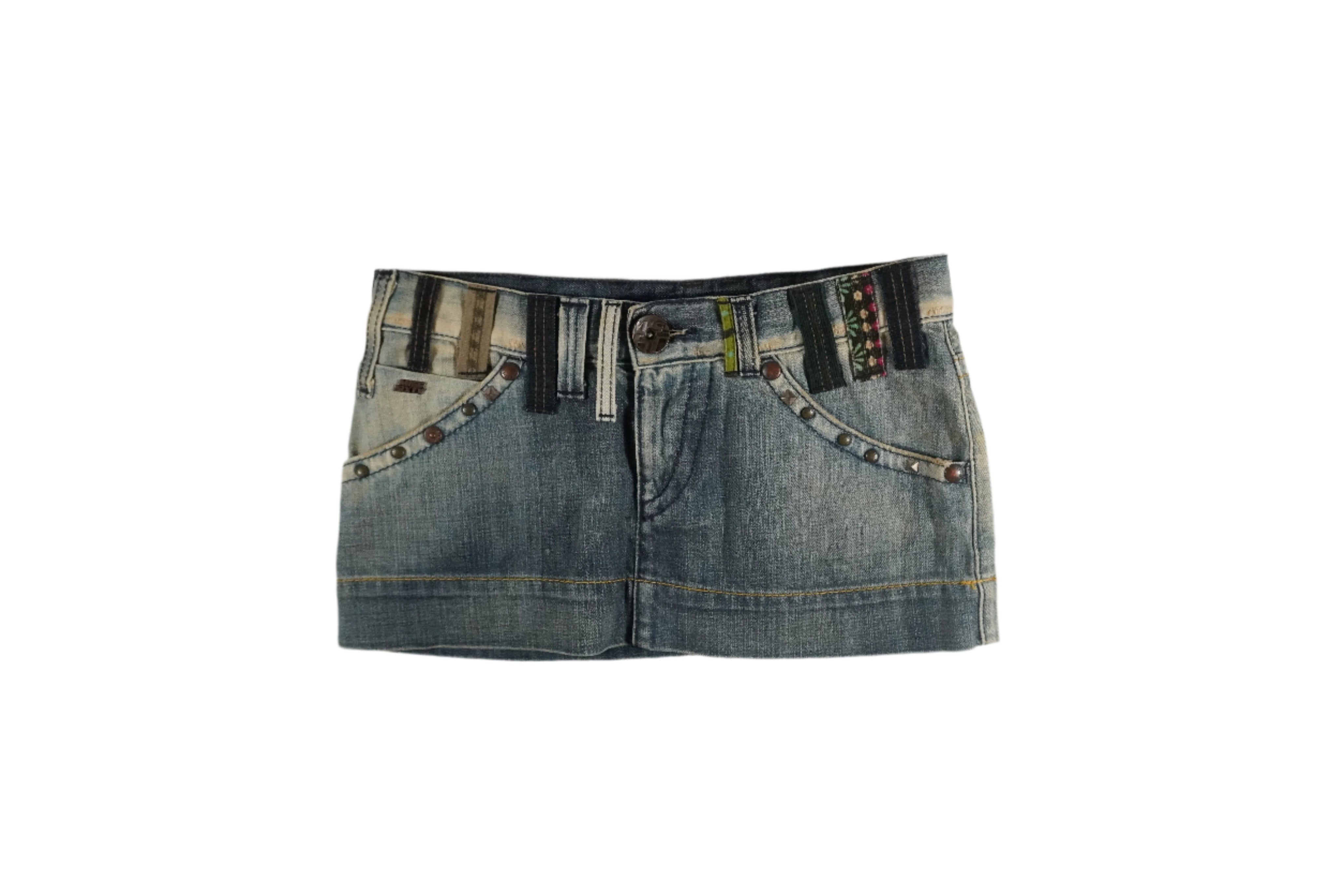 Miss Sixty Micro Mini Denim Skirt (M)