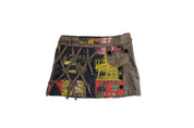 Custo Barcelona circus graphic low rise utility mini skirt