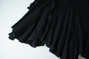 French Asymmetric Maxi Skirt (L)