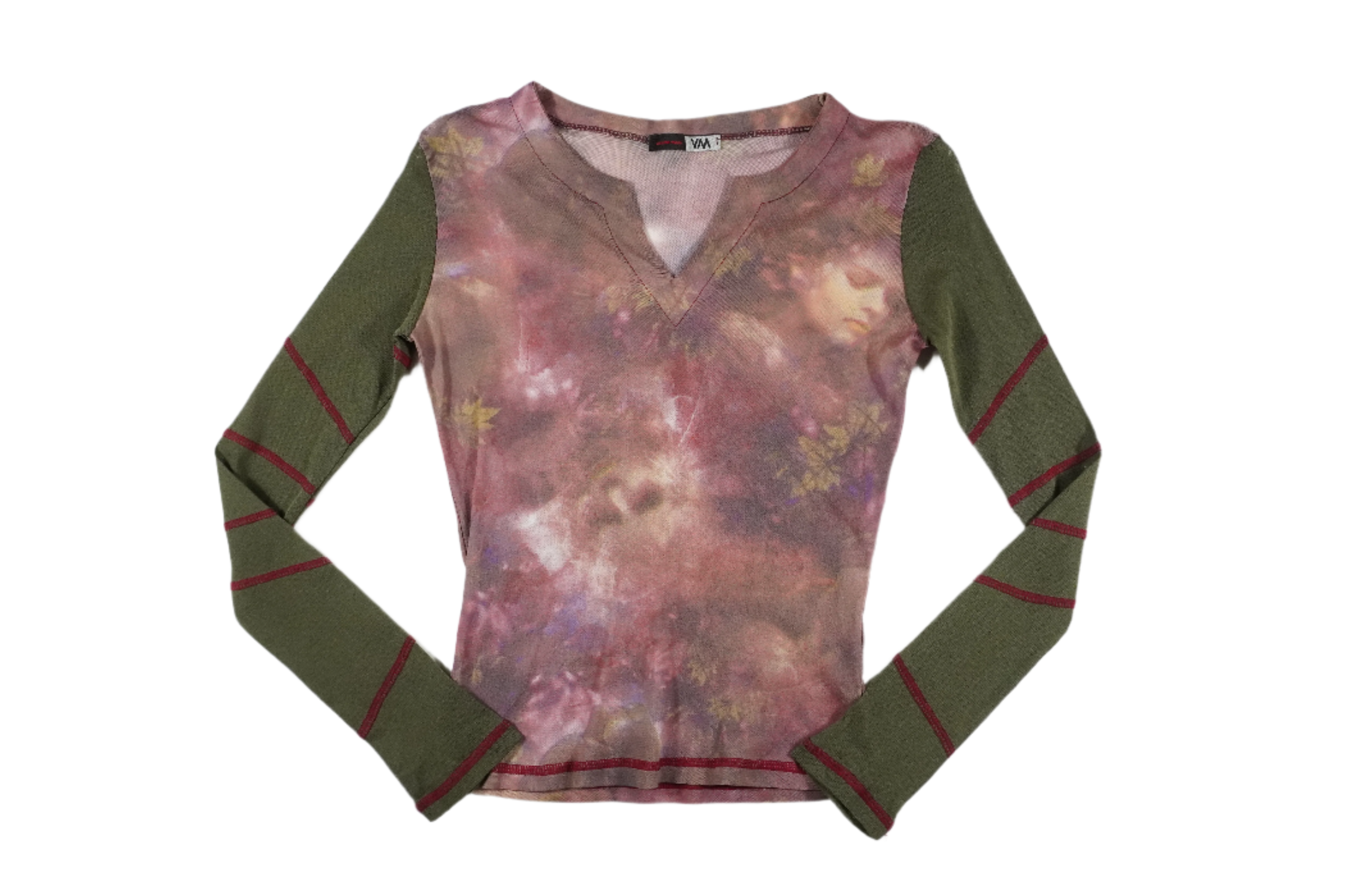 French Graphic Mesh Top (S)