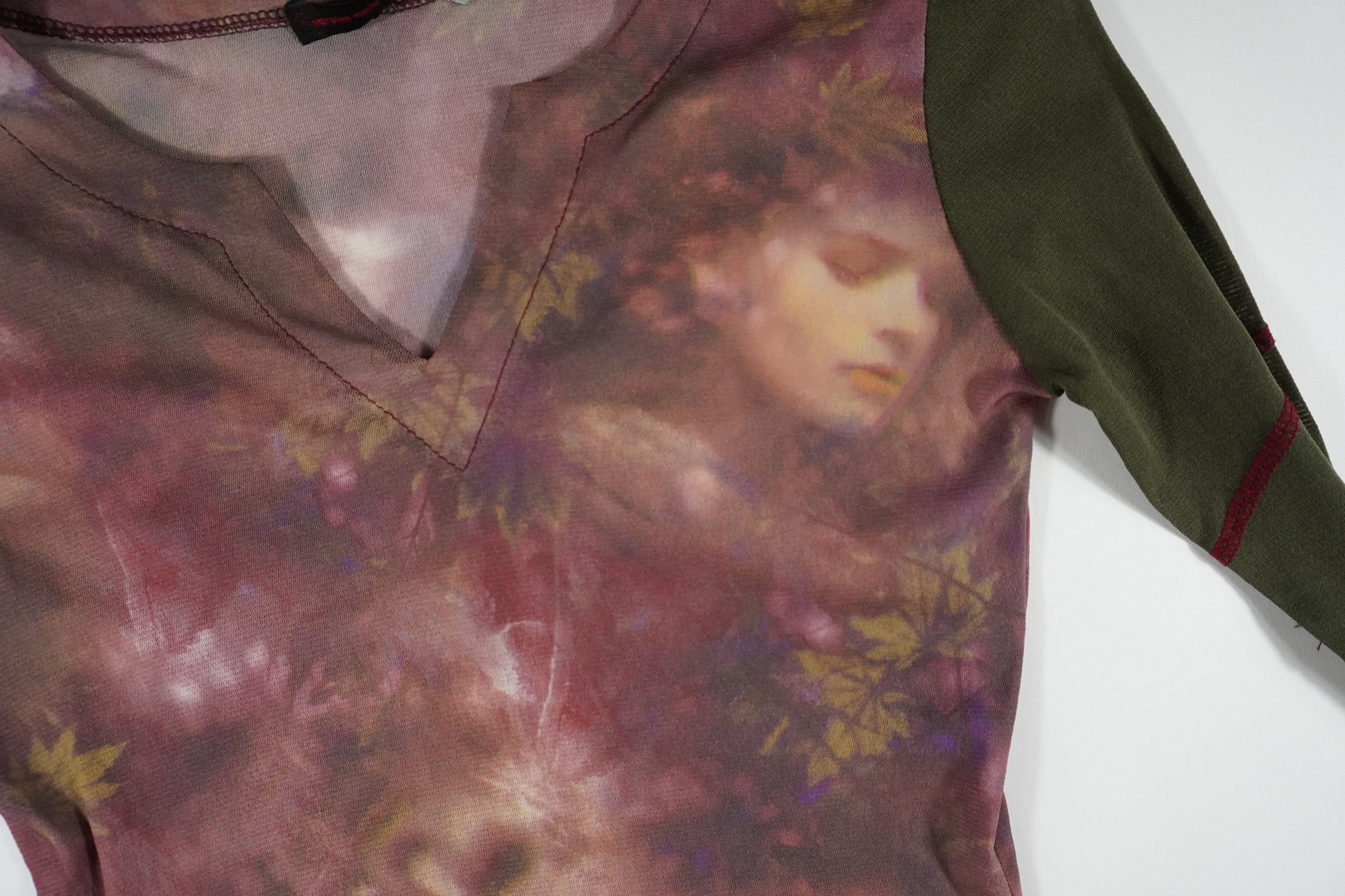 French Graphic Mesh Top (S)