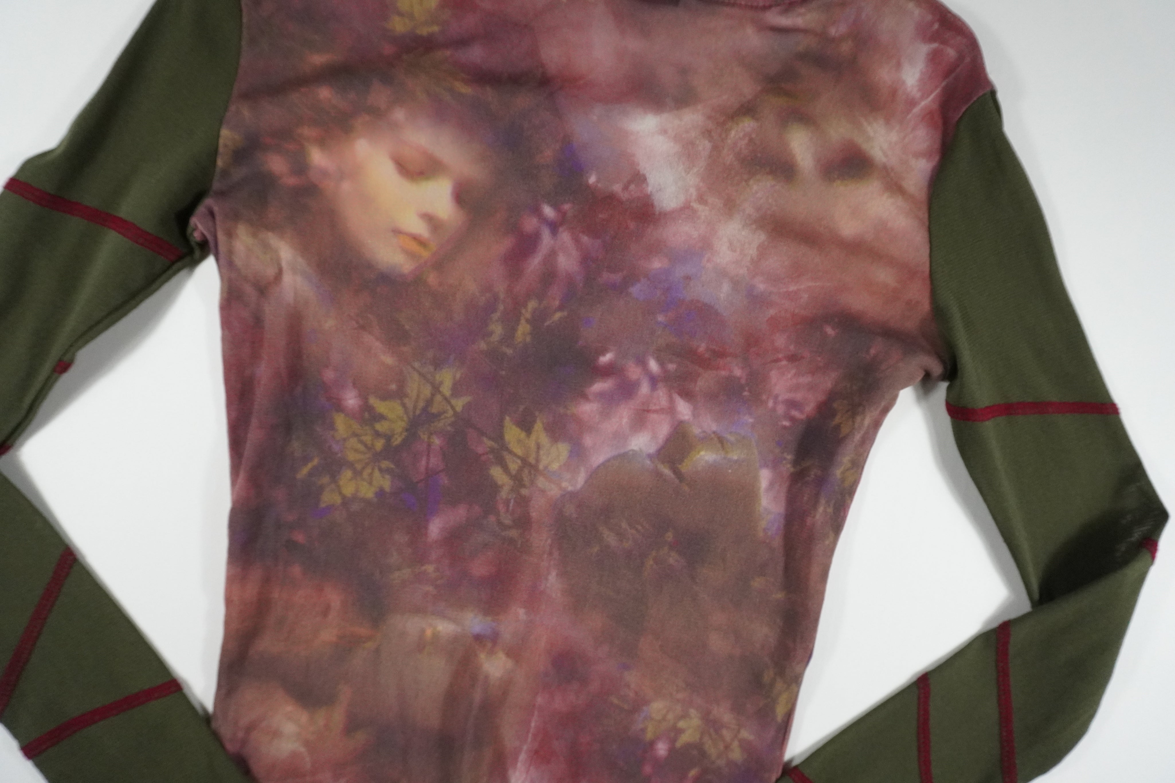 French Graphic Mesh Top (S)