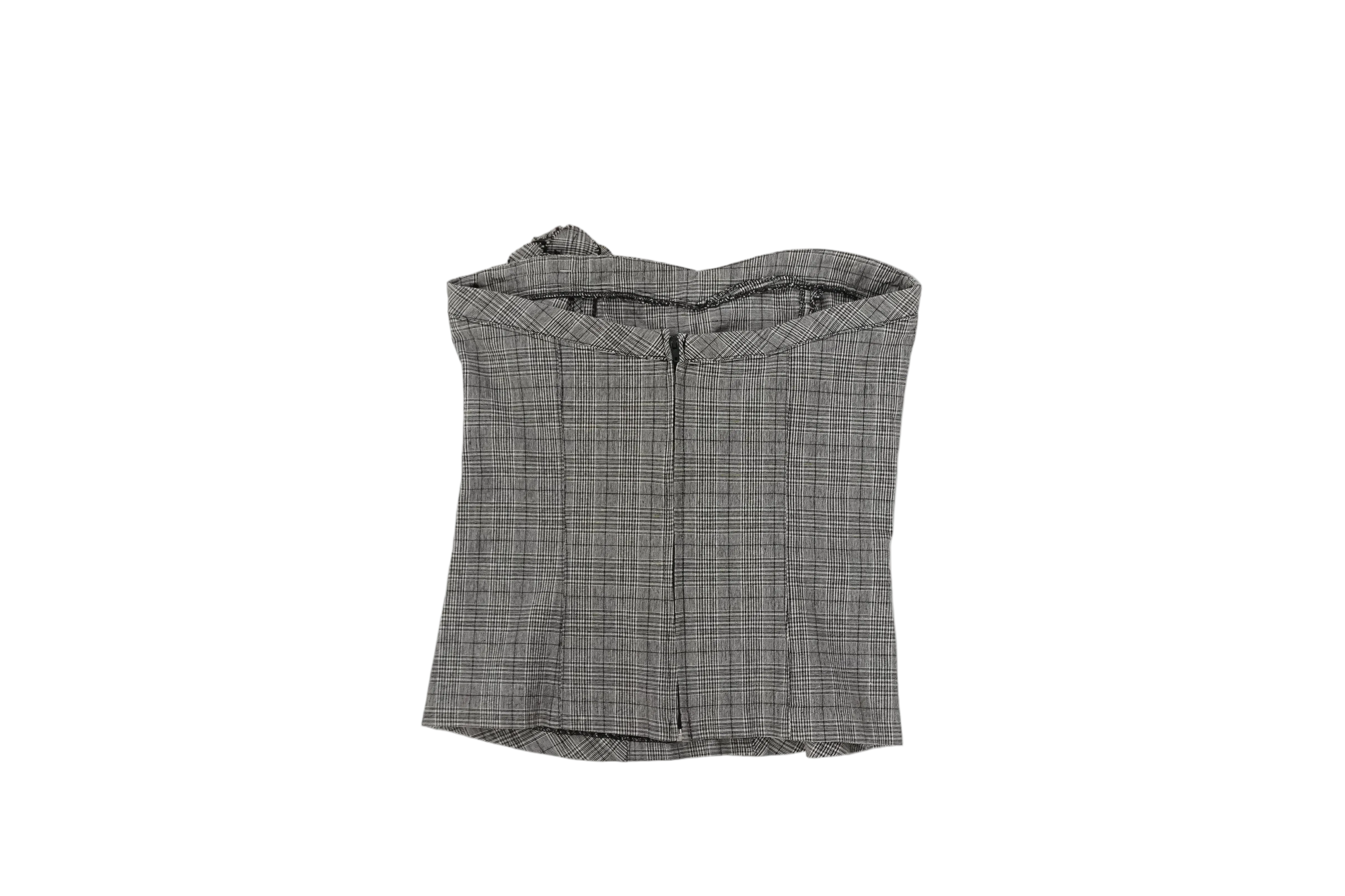 Blanco Plaid Top (S)