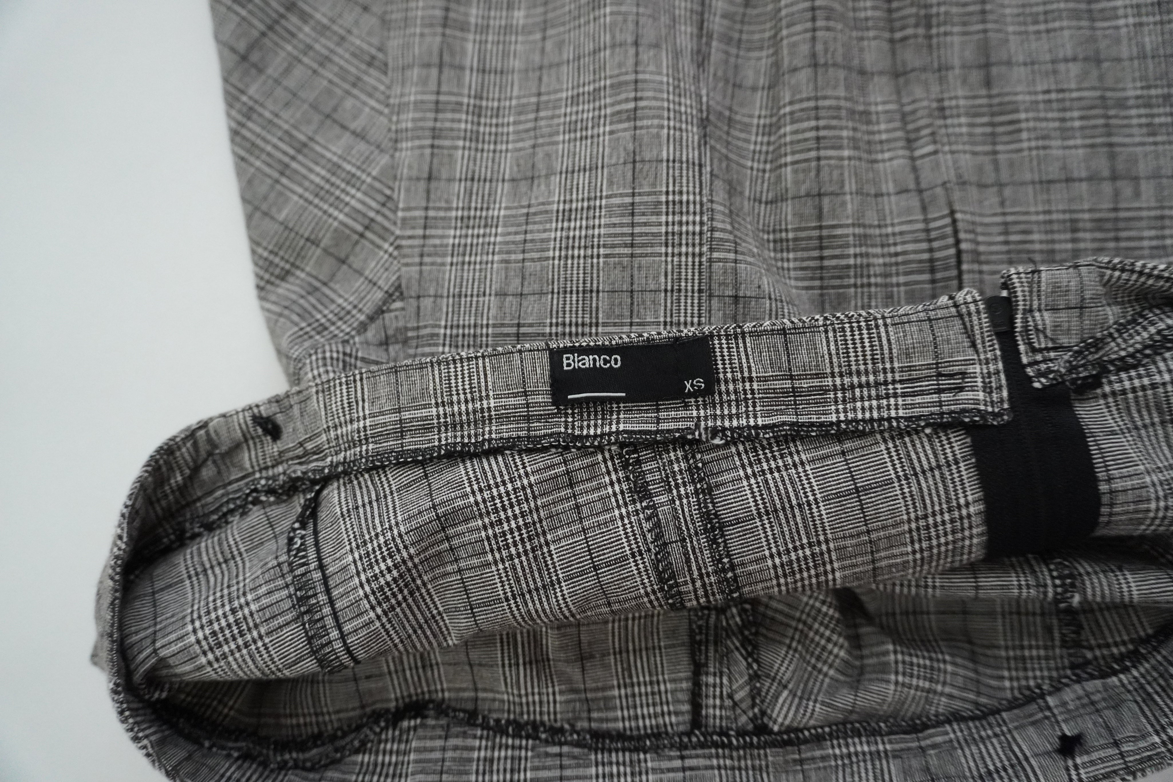 Blanco Plaid Top (S)