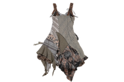 Patchwork Asymmetric Midi Dress (S)