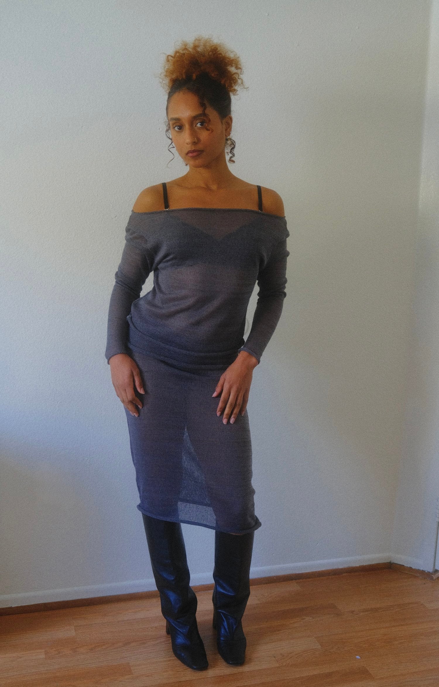 The Gray Knit Sweater Skirt (XS-XL)