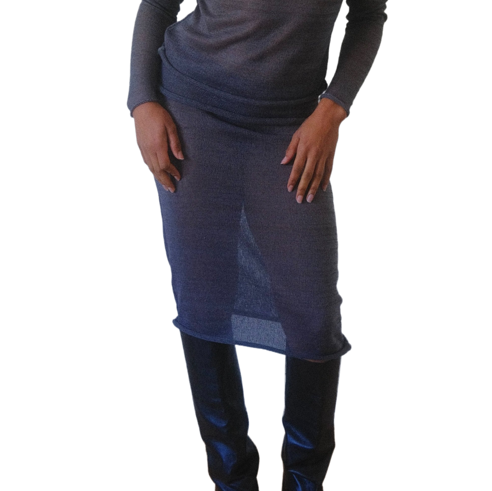 The Gray Knit Sweater Skirt (XS-XL)