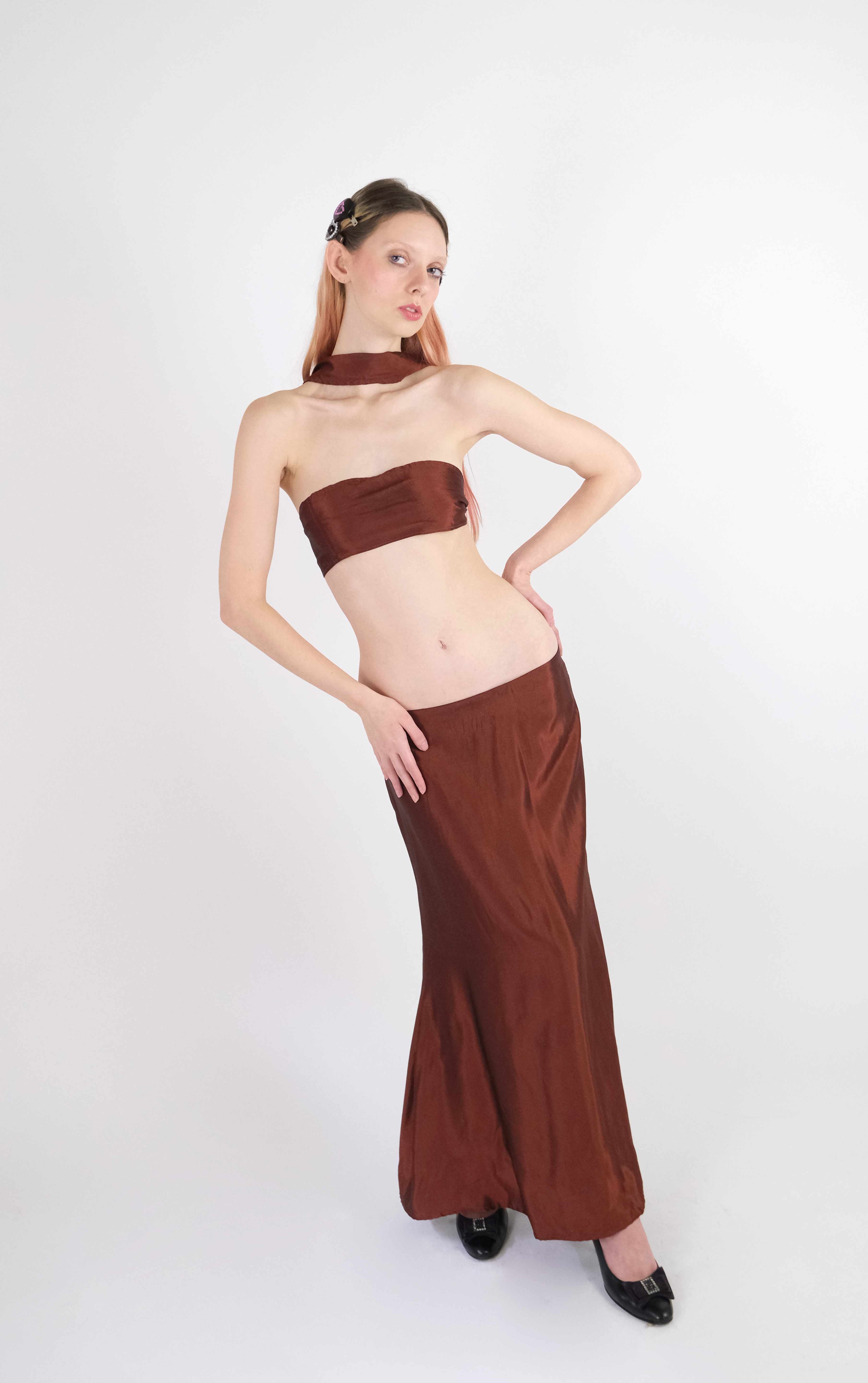 Molten Mandarin Maxi Skirt Set