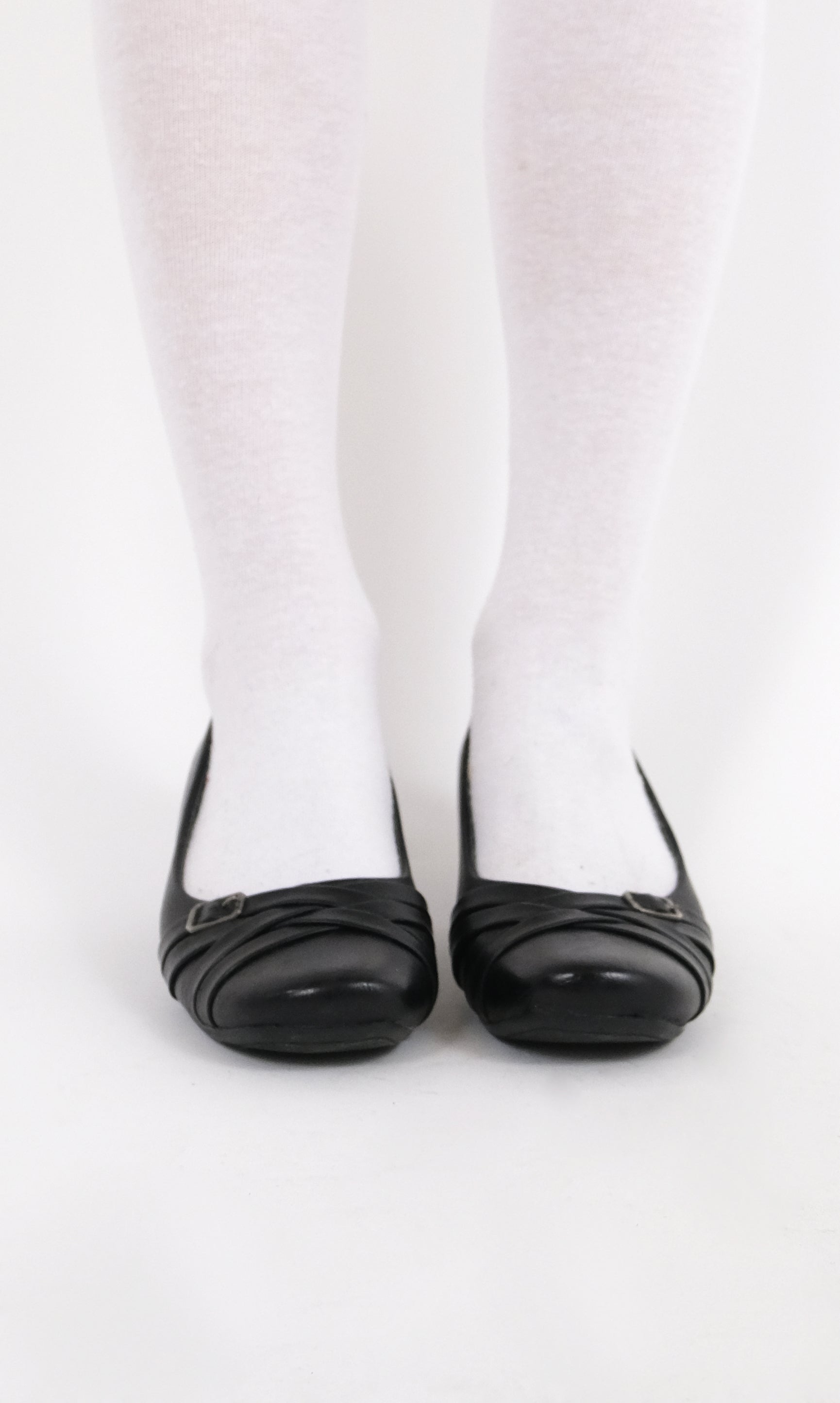 Size 6 Black Buckle Kitten Heel