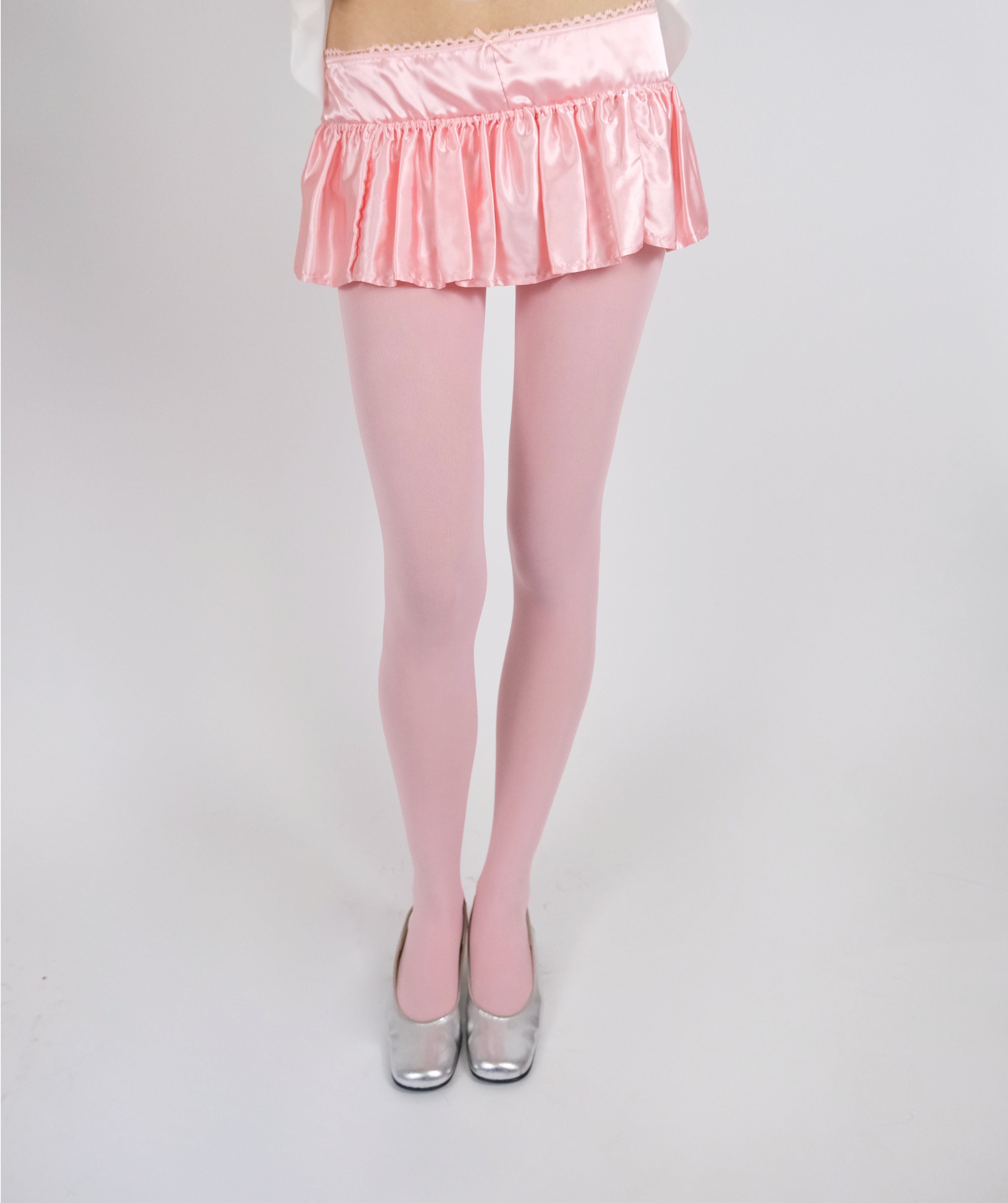 Peachy Pink Pleated Mini Skirt