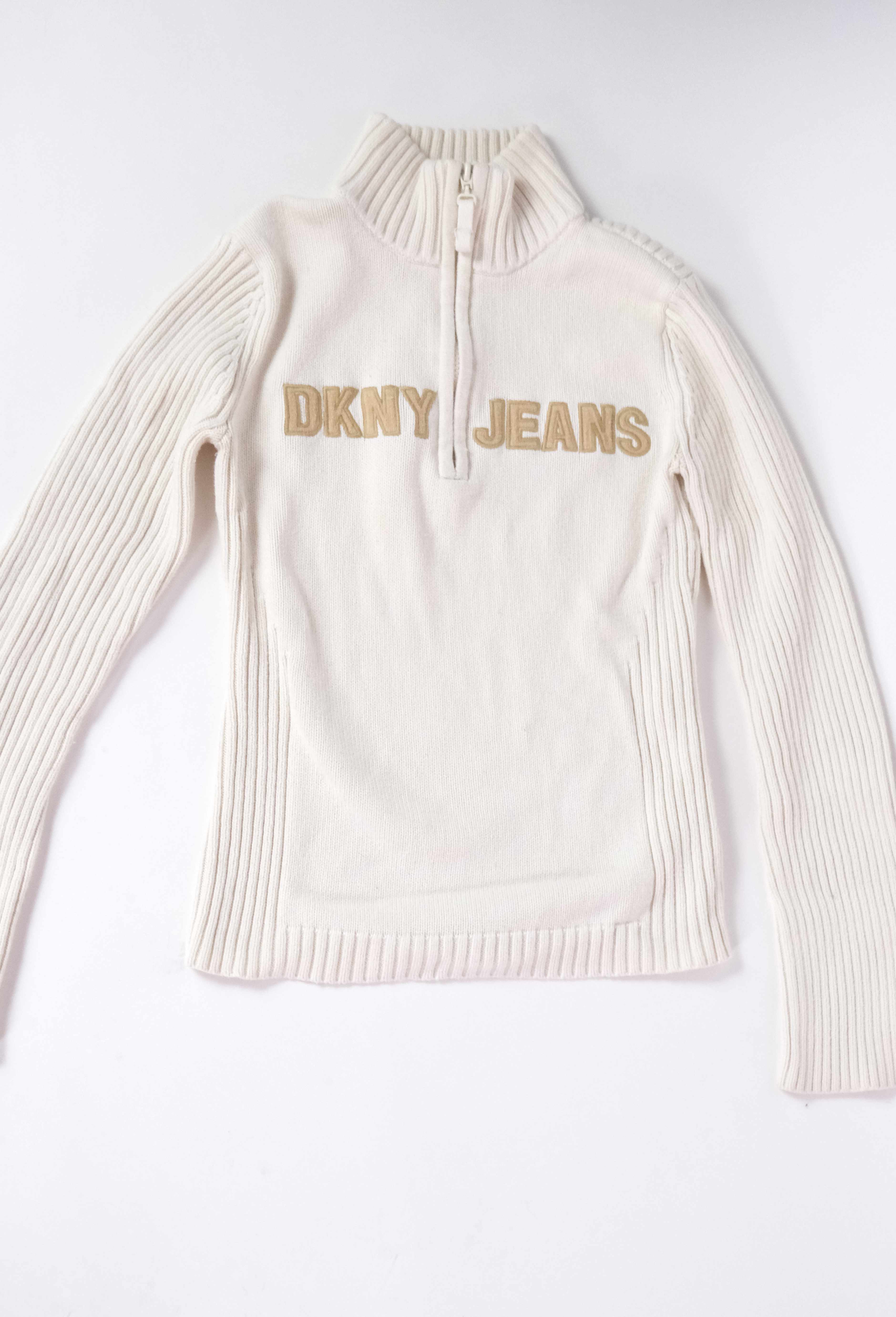 DKNY Cream Zip-up Pullover (XS)