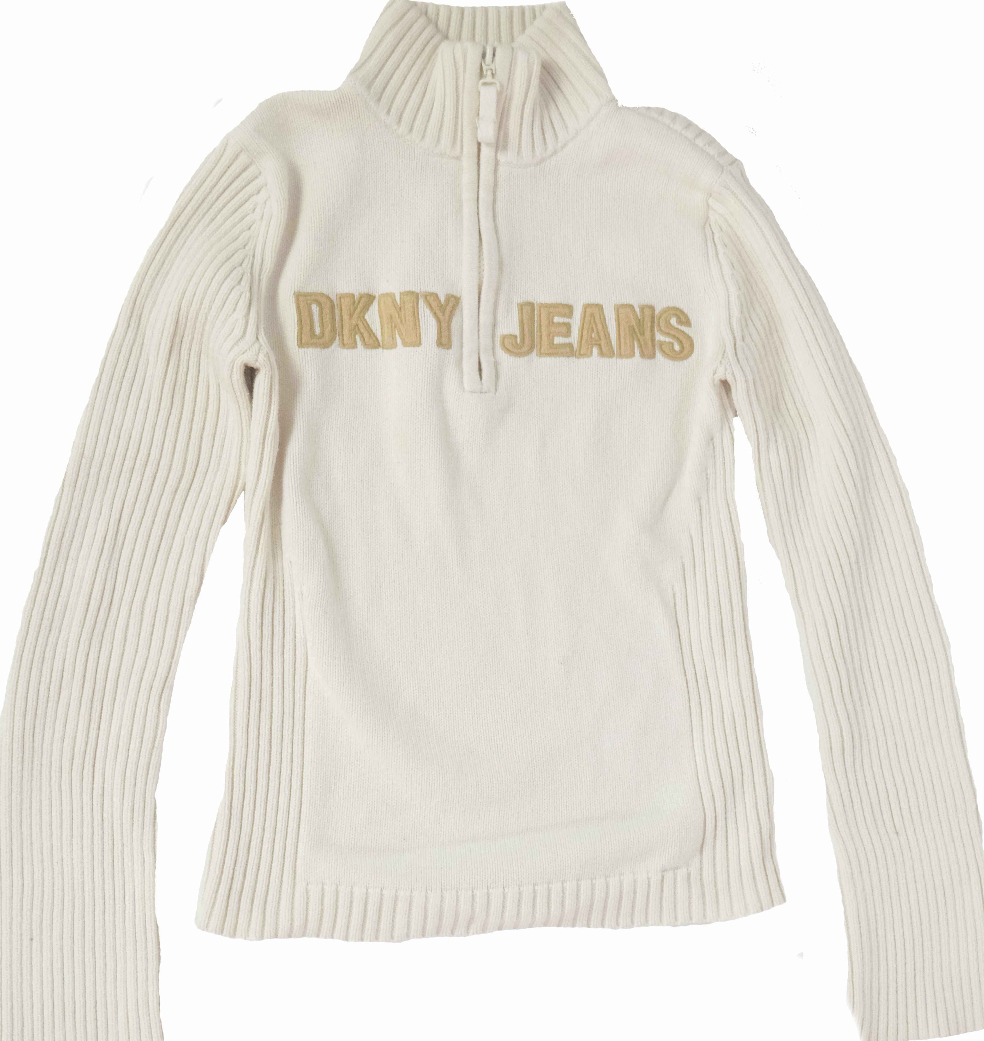 DKNY Cream Zip-up Pullover (XS)
