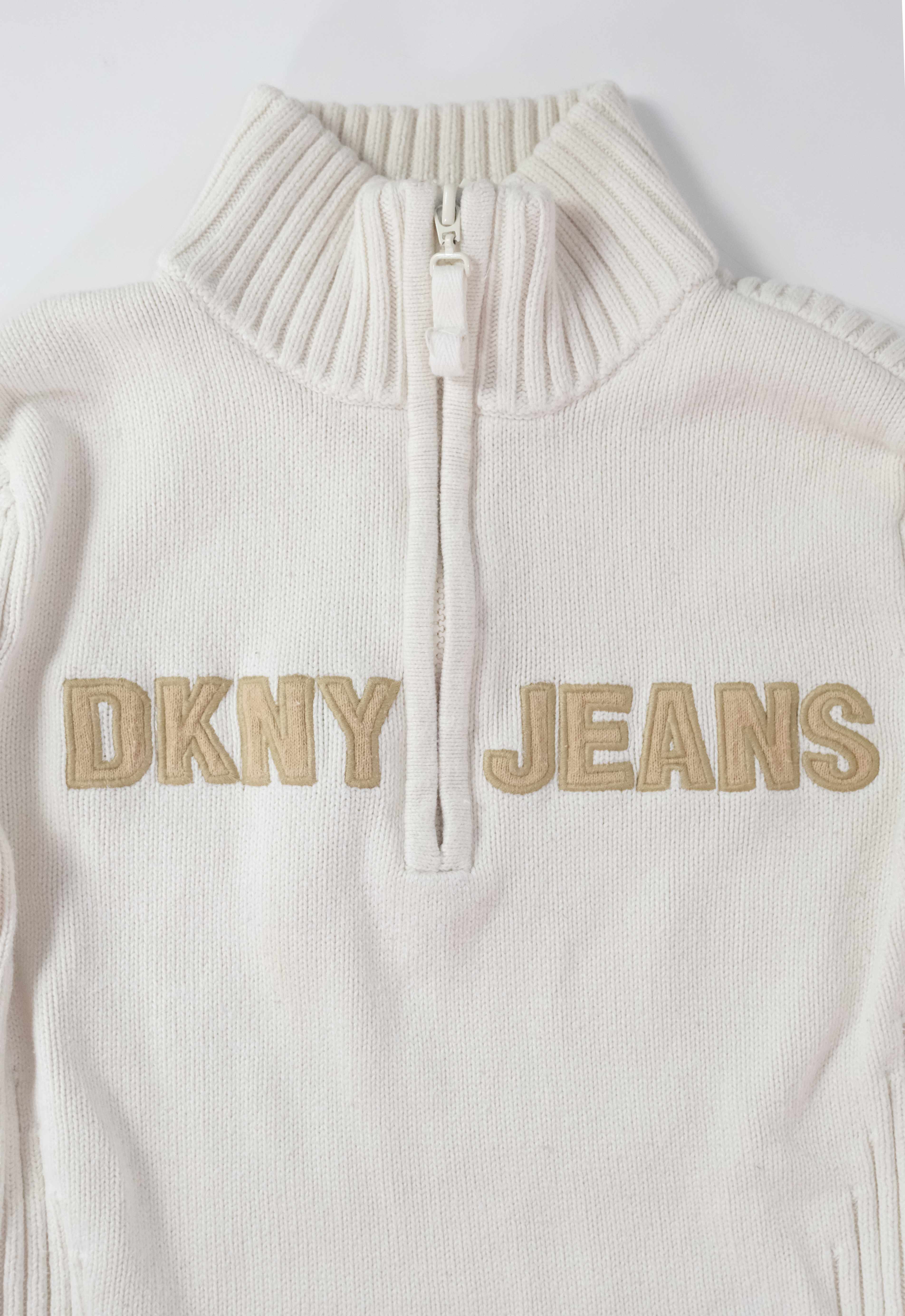 DKNY Cream Zip-up Pullover (XS)
