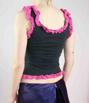 Vintage Car Ruffled Tank (XS)