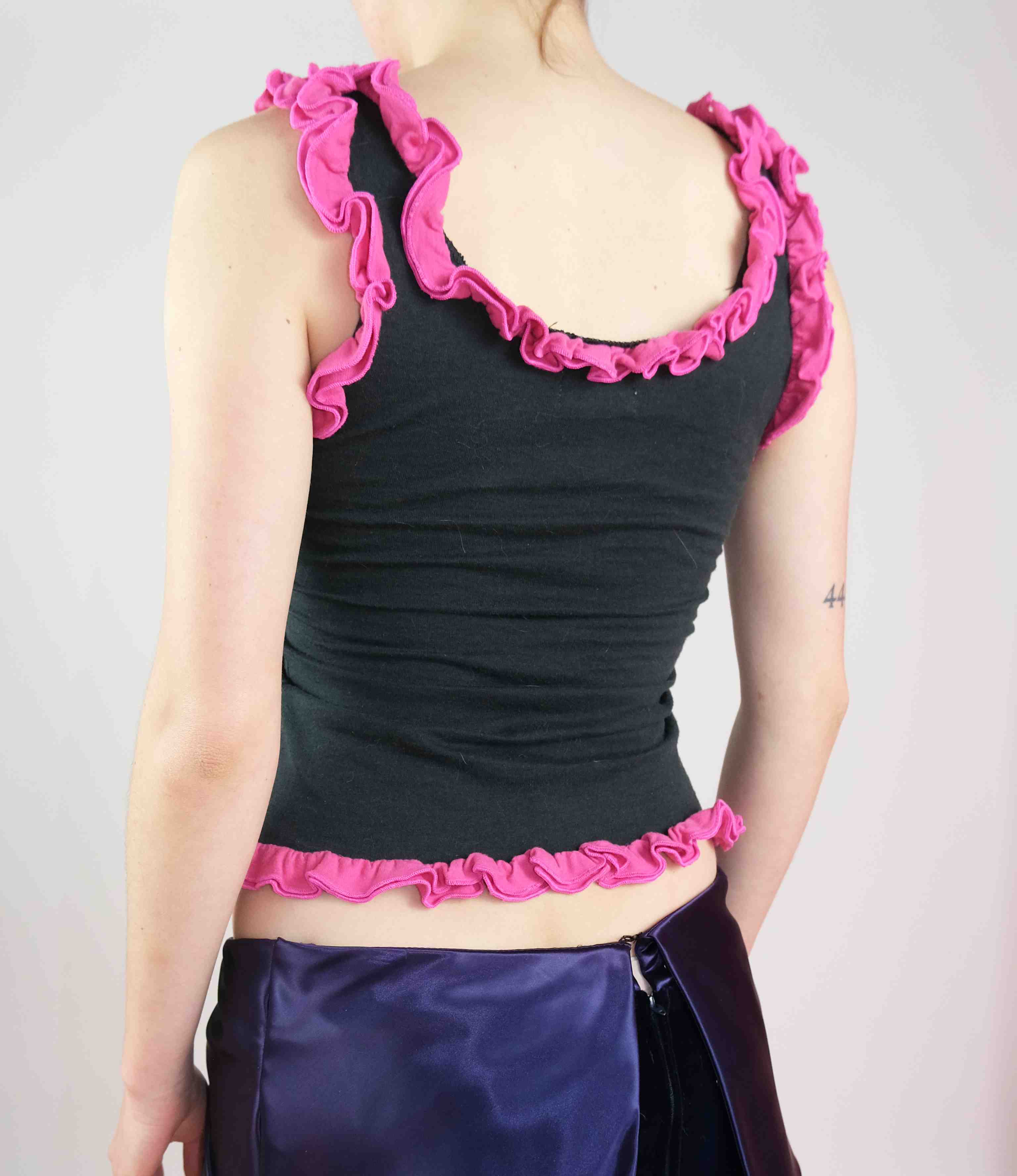 Vintage Car Ruffled Tank (XS)