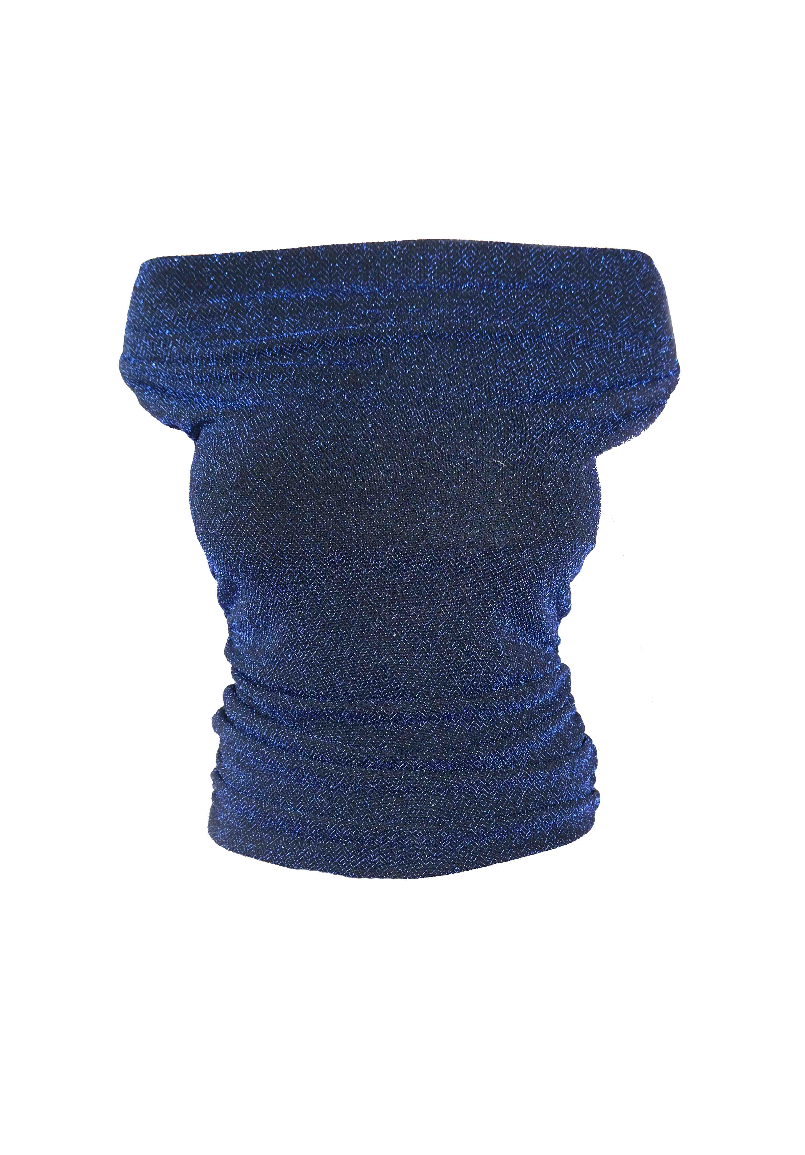 Midnight Shimmer Off-shoulder Tank