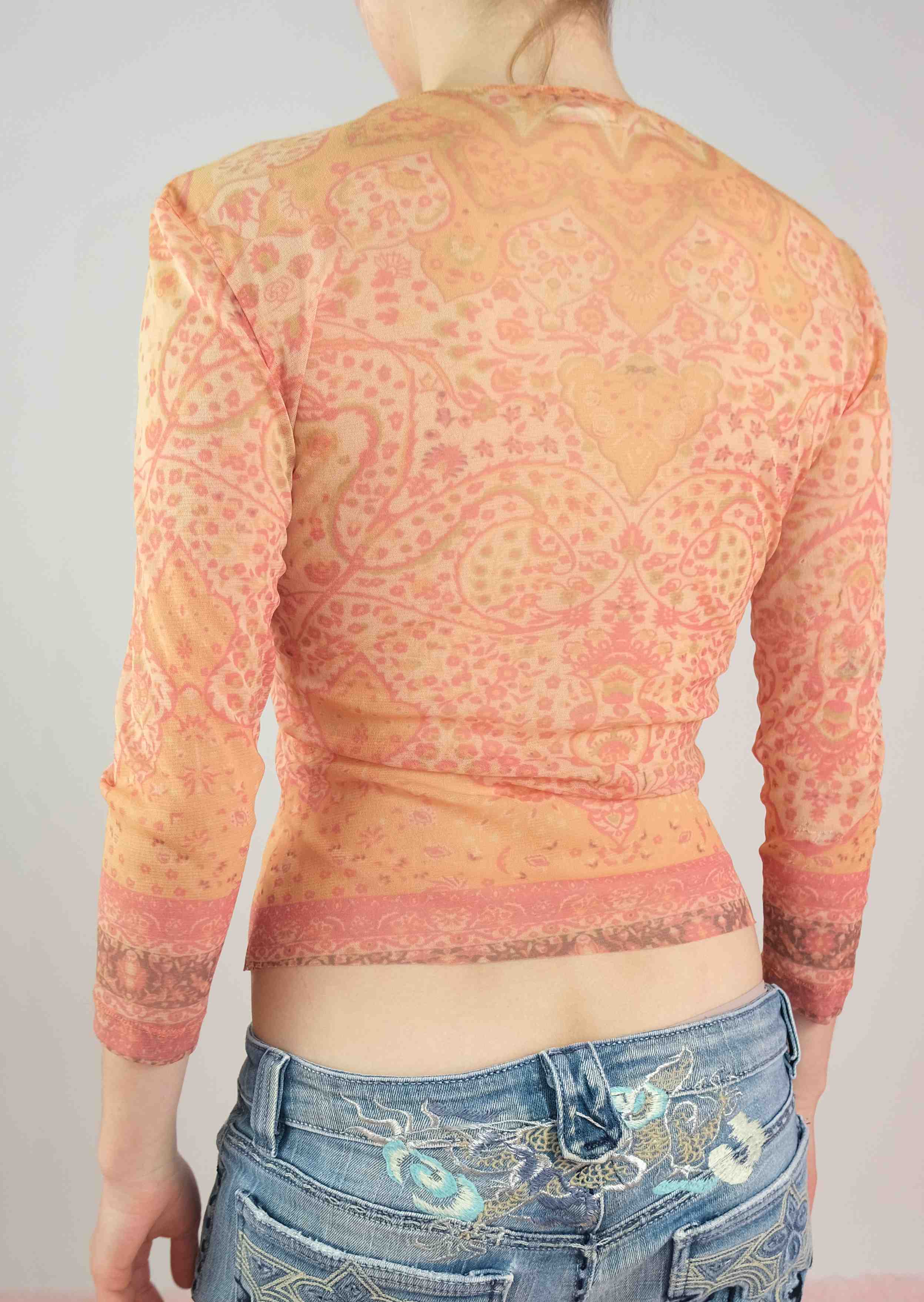 Citrus Sunset Mesh Long Sleeve (XS)