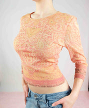 Citrus Sunset Mesh Long Sleeve (XS)