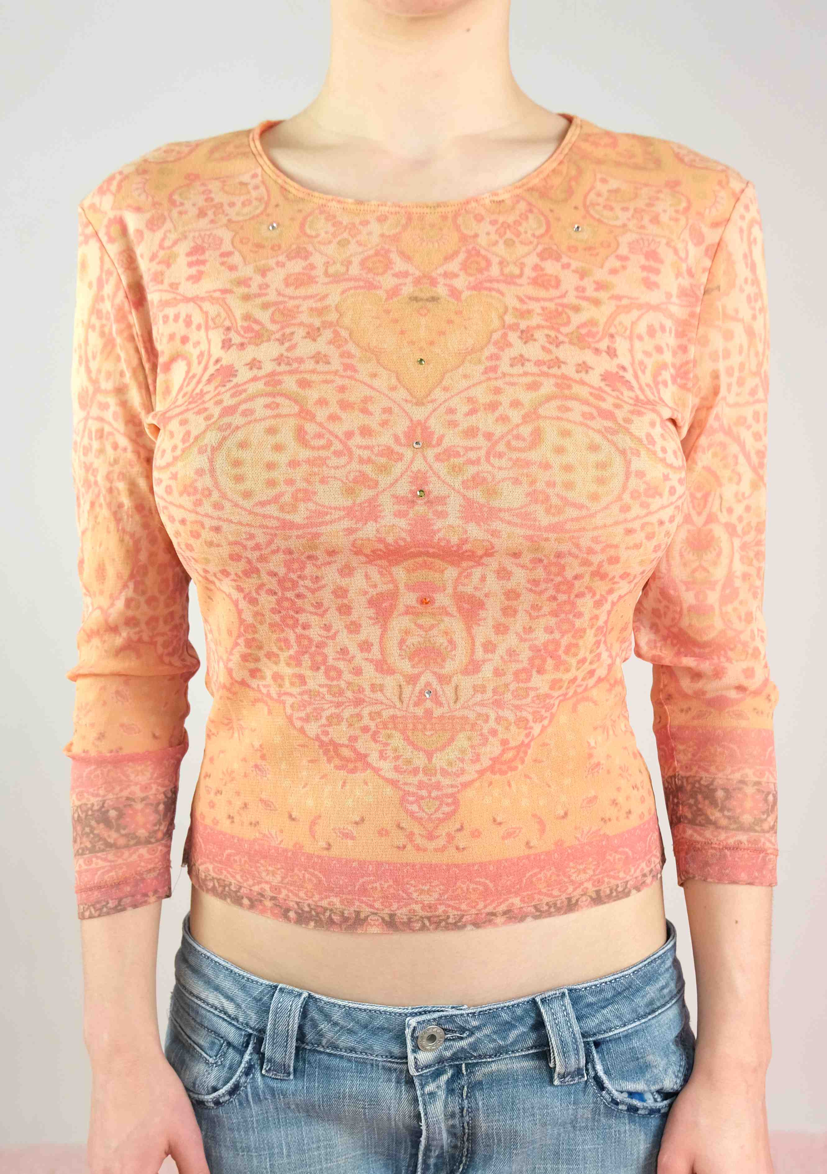 Citrus Sunset Mesh Long Sleeve (XS)