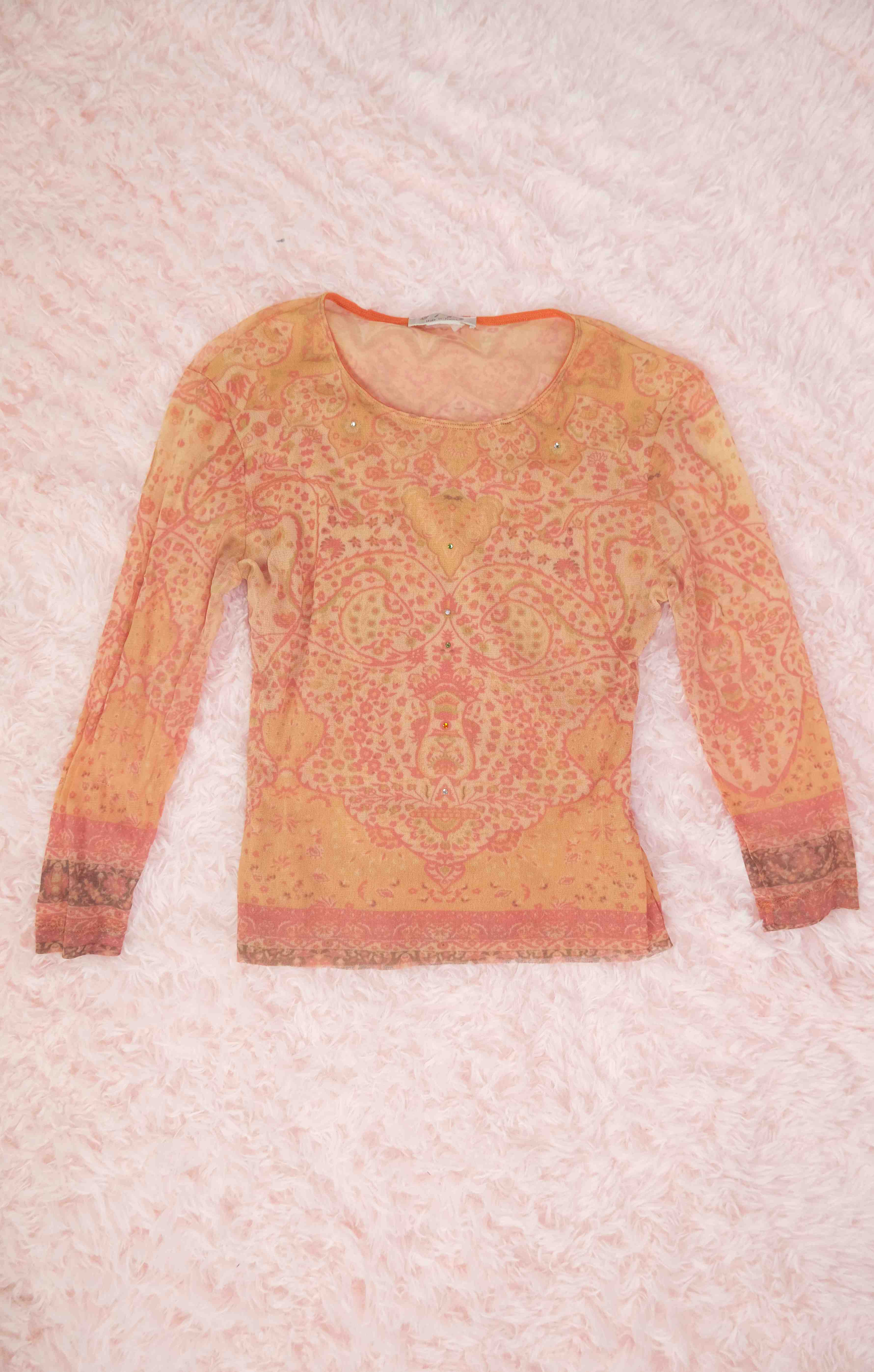 Citrus Sunset Mesh Long Sleeve (XS)