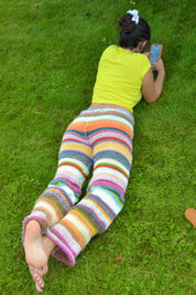 Colorful Striped Knit Flare Pants (XS-2XL)