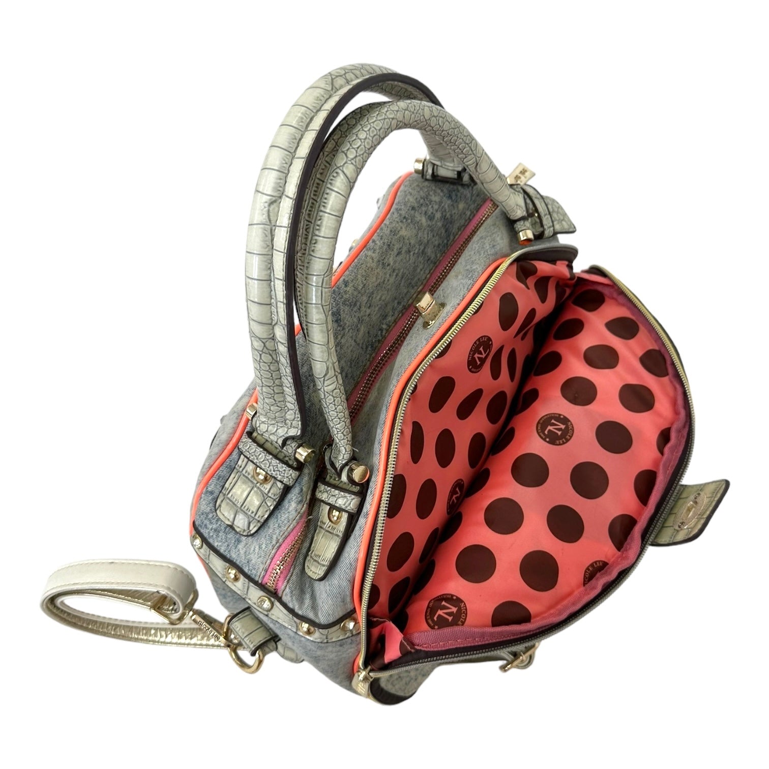 Oversized Denim Y2K Patch Purse