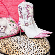 Italian Vintage Pink Cowgirl Stiletto Boots (6)