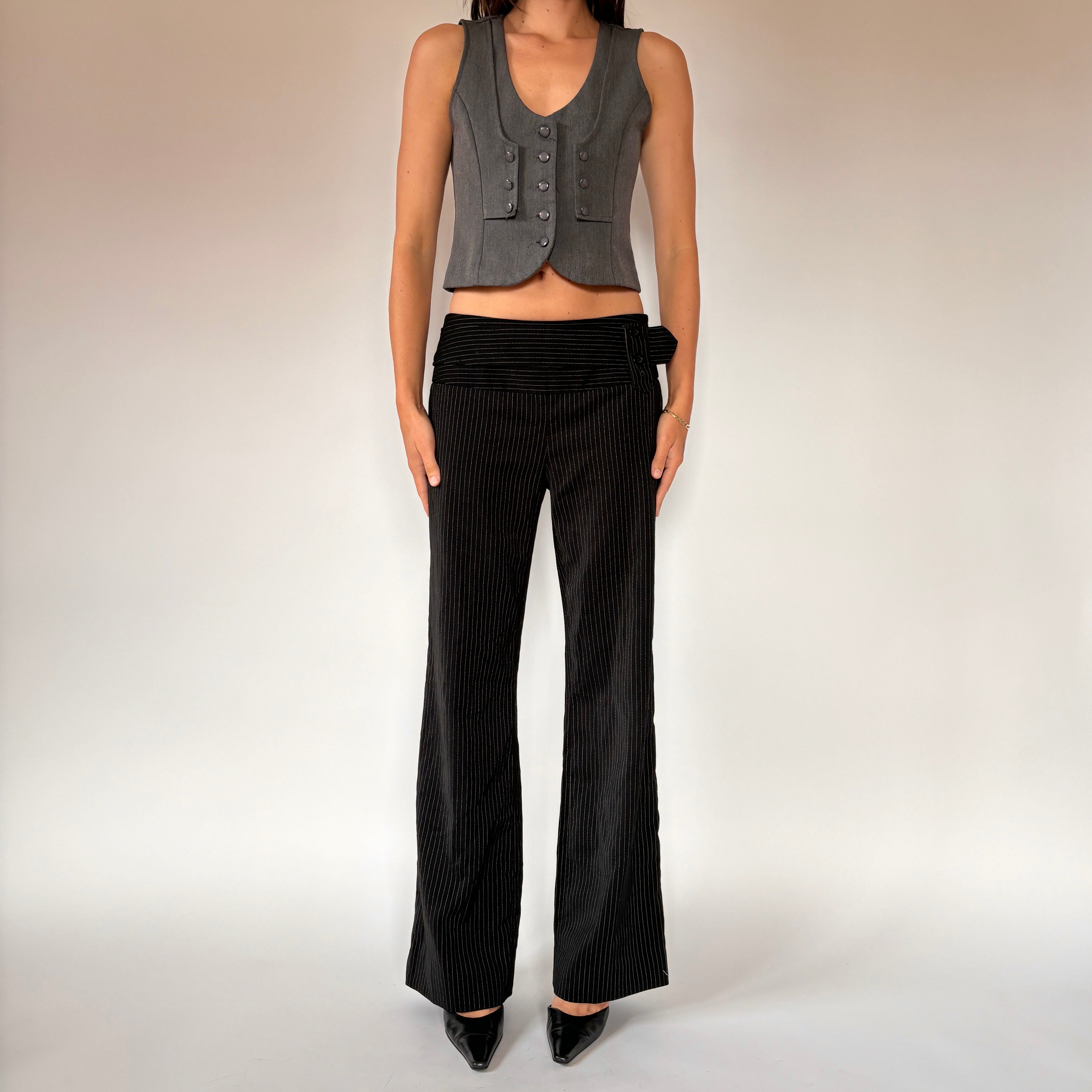 2000s Pinstripe Trousers (S)