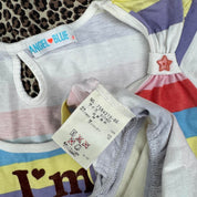 Angel Blue Rainbow Striped Mini Dress (XS/S)