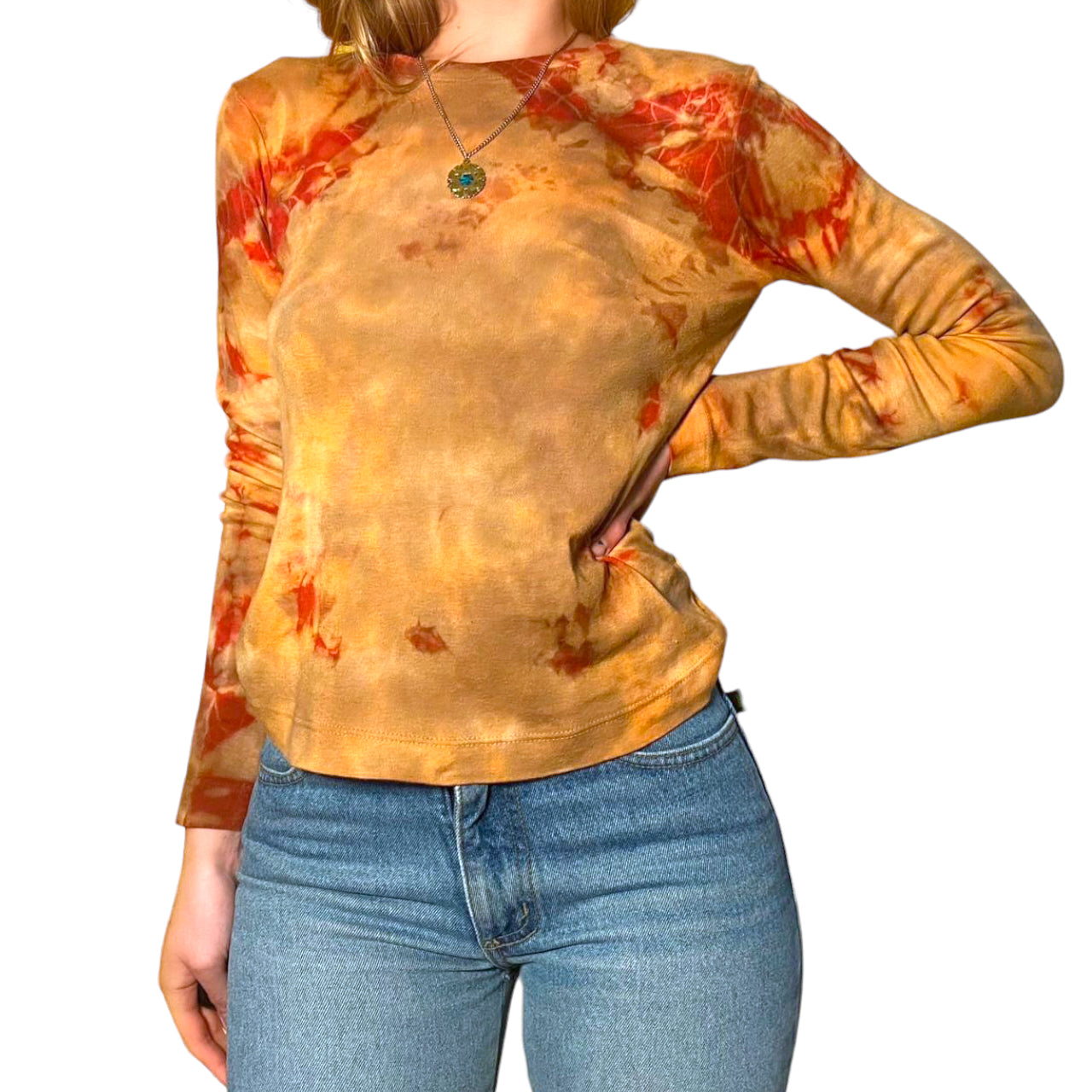 Y2k tie dye long sleeve tee