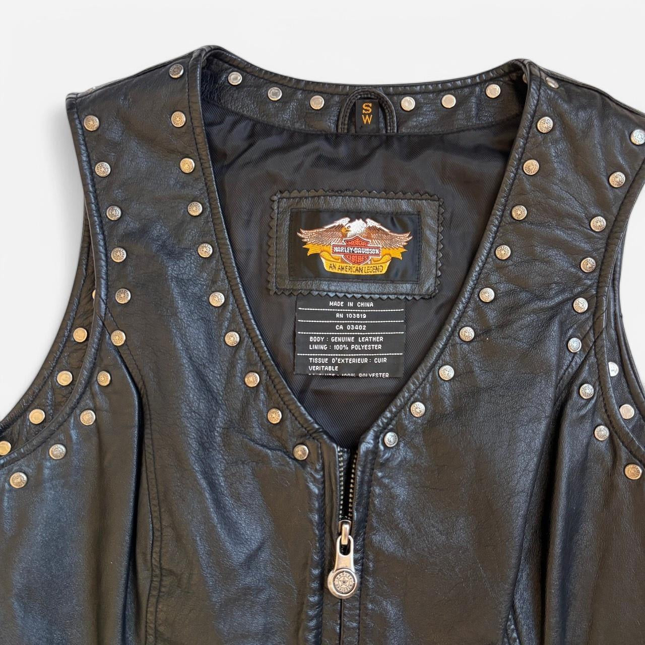 Harley Davidson Studded Leather Vest (S/M)