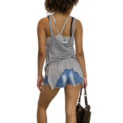 Vintage Indie Sleaze Striped Vest Top (S-M)