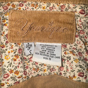 Y2K Distressed Corduroy Cropped Jacket (S)