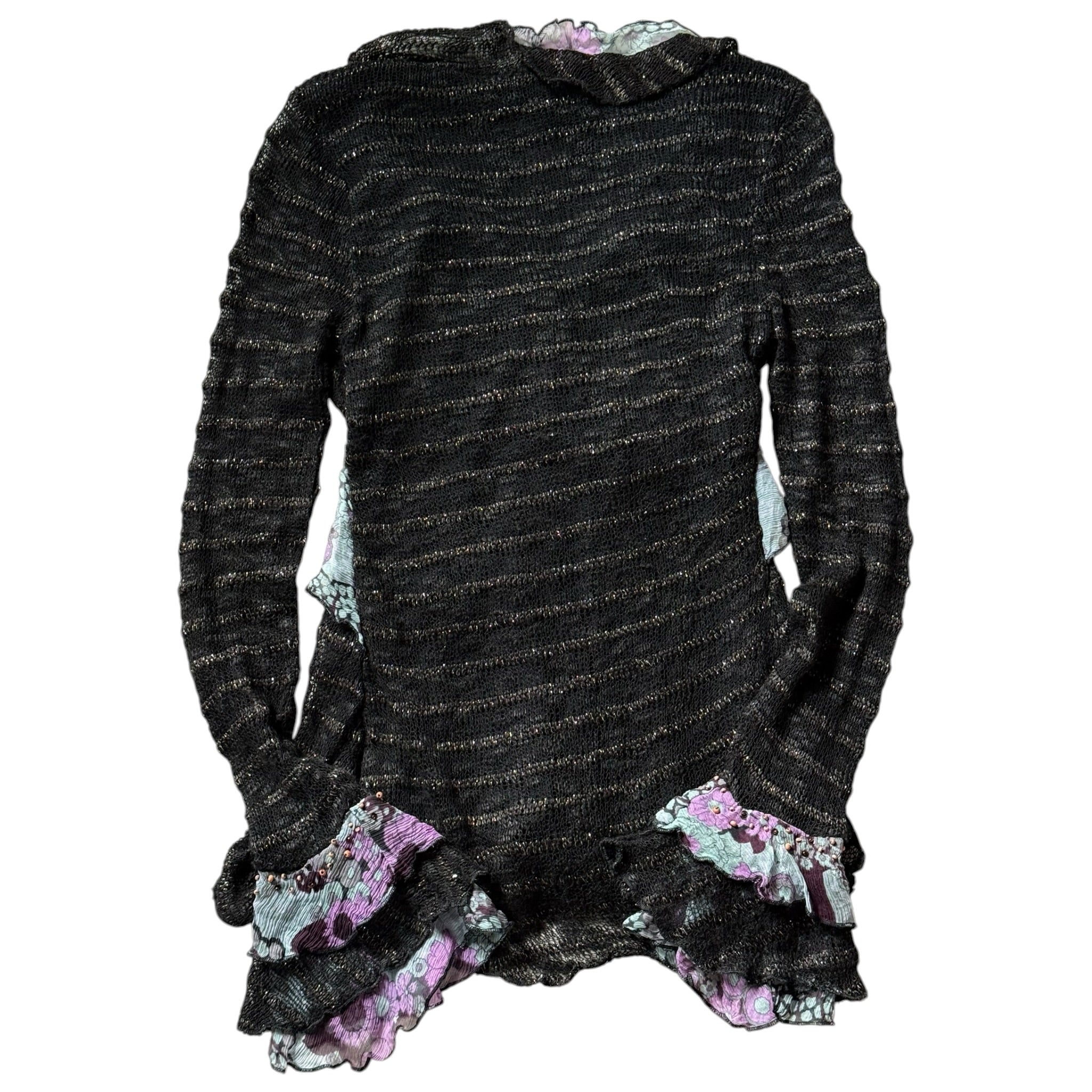 vintage Timing brand Y2K romantic goth knit top (S)