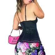 Y2K Silky Bow Bustier (M)