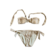 Vintage Metallic Snakeskin Bikini Set (S)