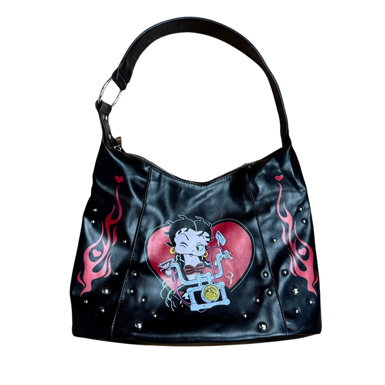 Betty Boop Studded Biker Bag
