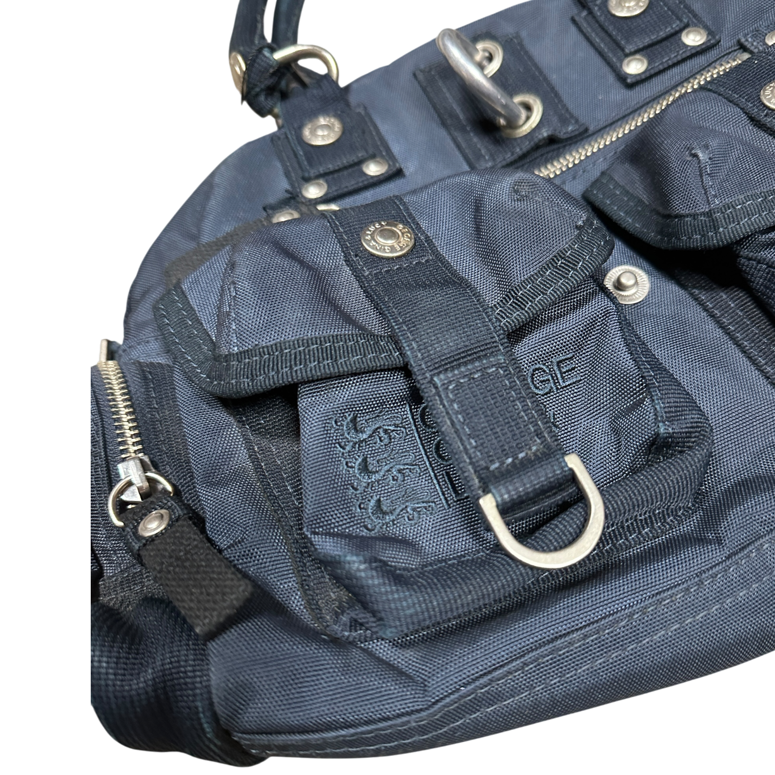 Vintage George Gina Lucy Navy Shoulder No No Bag