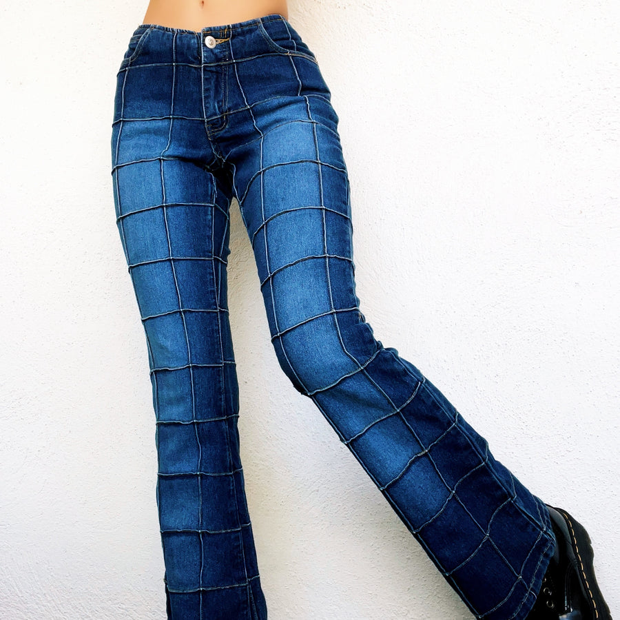 Early 2000s Grid Jeans (S)