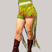 Tie Dye Fringe Festival Shorts (S)