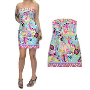 Funky Strapless Mini Dress (M)