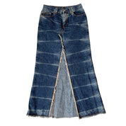 Y2K Denim Maxi Skirt (XS)