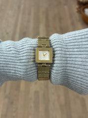 80s gold square Gruen watch