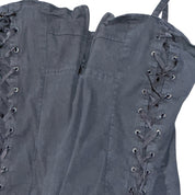 Lace up bodycon midi dress (M)