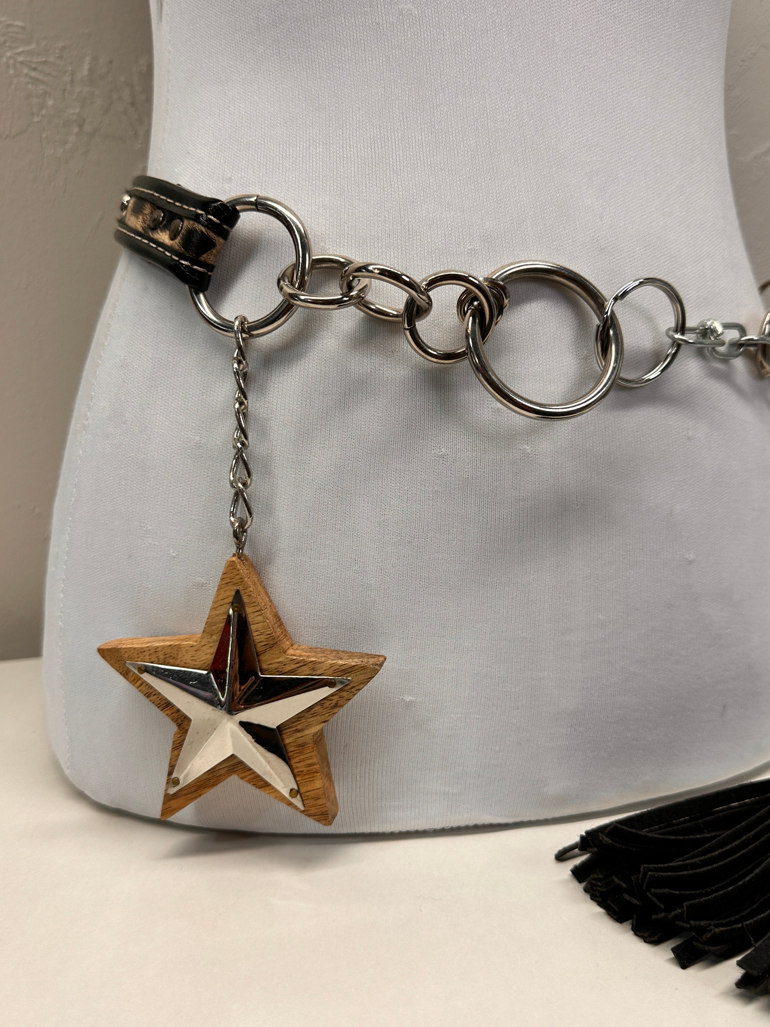 Rockstar Cheetah Chain Belt