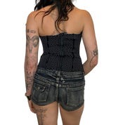 Vintage Polka Dot Corset Top (XS-M)