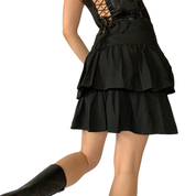 Noir Ruffle Skirt (S)