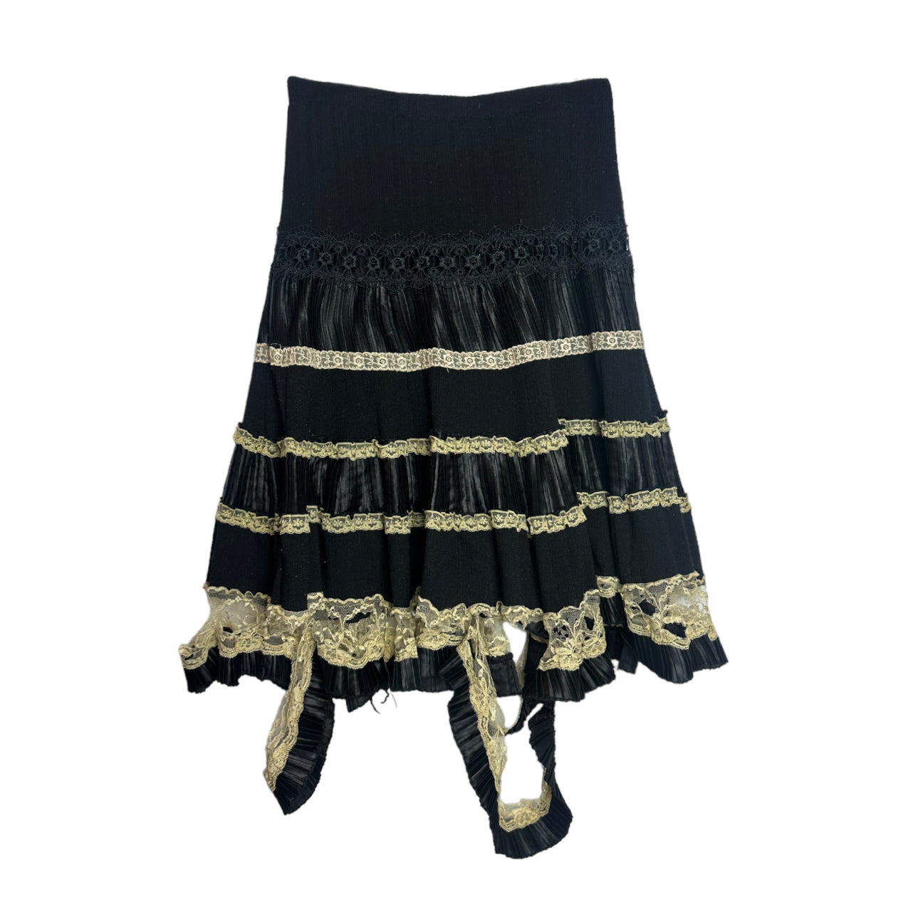 Distressed Victorian Midi Skirt (XS/S)